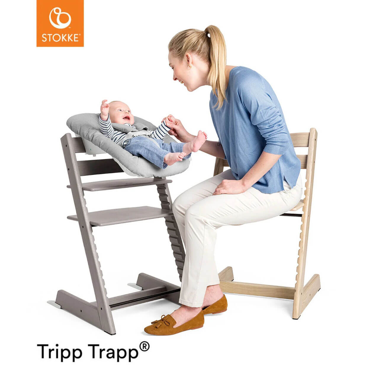 Stokke® Tripp Trapp® Highchair + FREE Newborn Set White