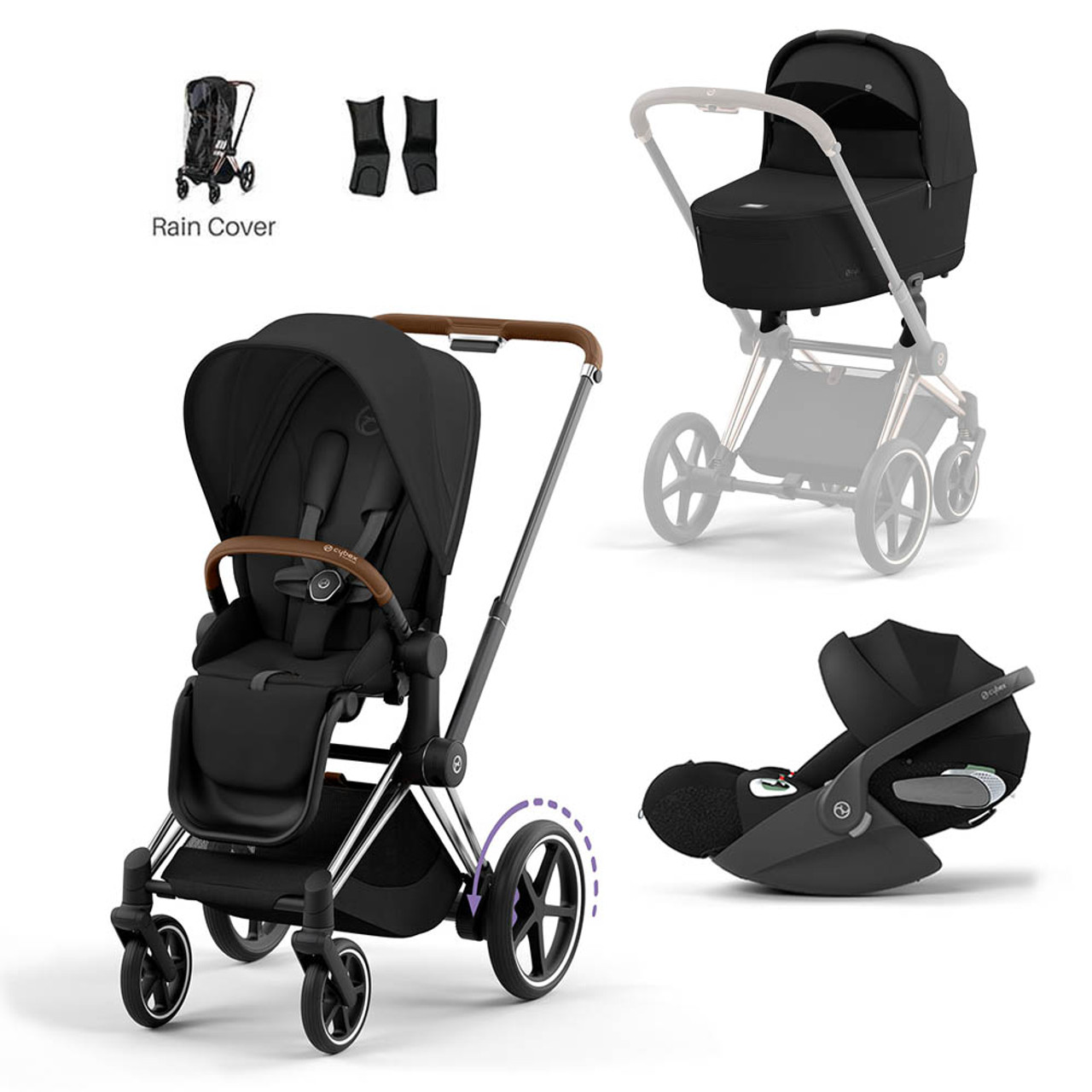  Cybex e-Priam Complete Stroller, Smart Assist