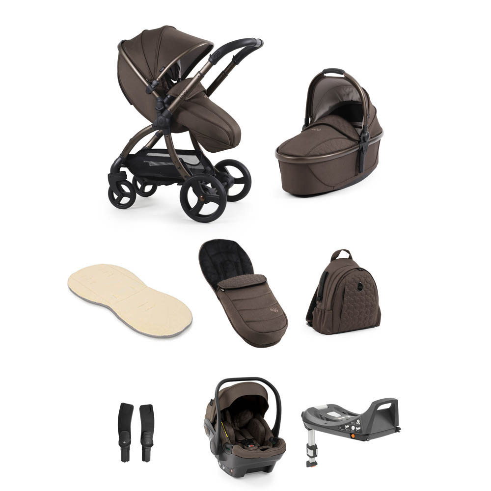 egg® Luxury Shell i-Size Bundle Chocolate Velvet Winstanleys