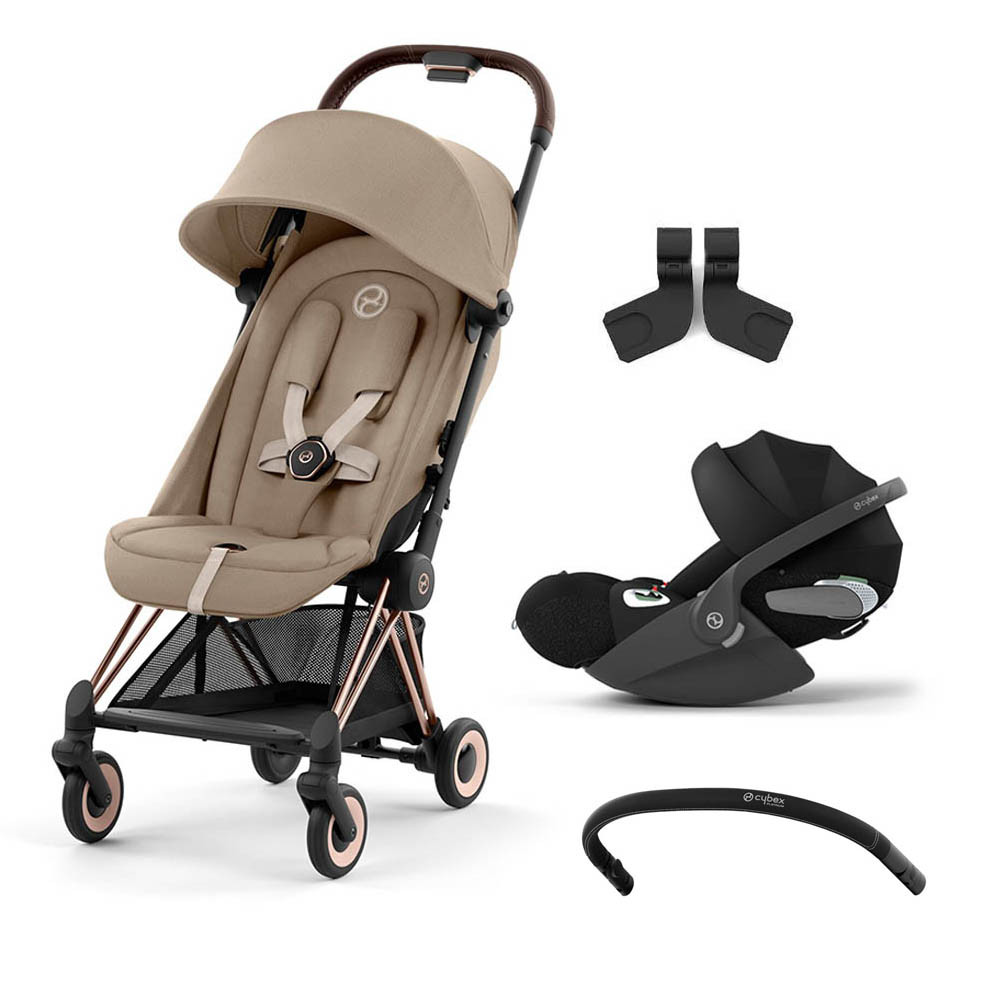 Cybex Coya Cloud T Travel System FREE Bumper Bar Cozy Beige