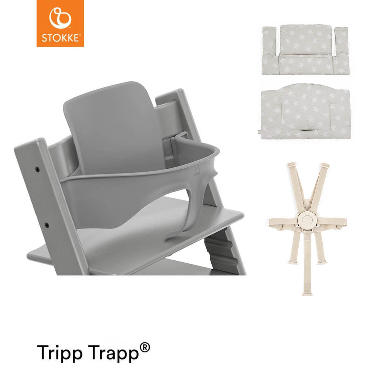 Stokke® Tripp Trapp® Accessory Set Storm Grey Winstanleys