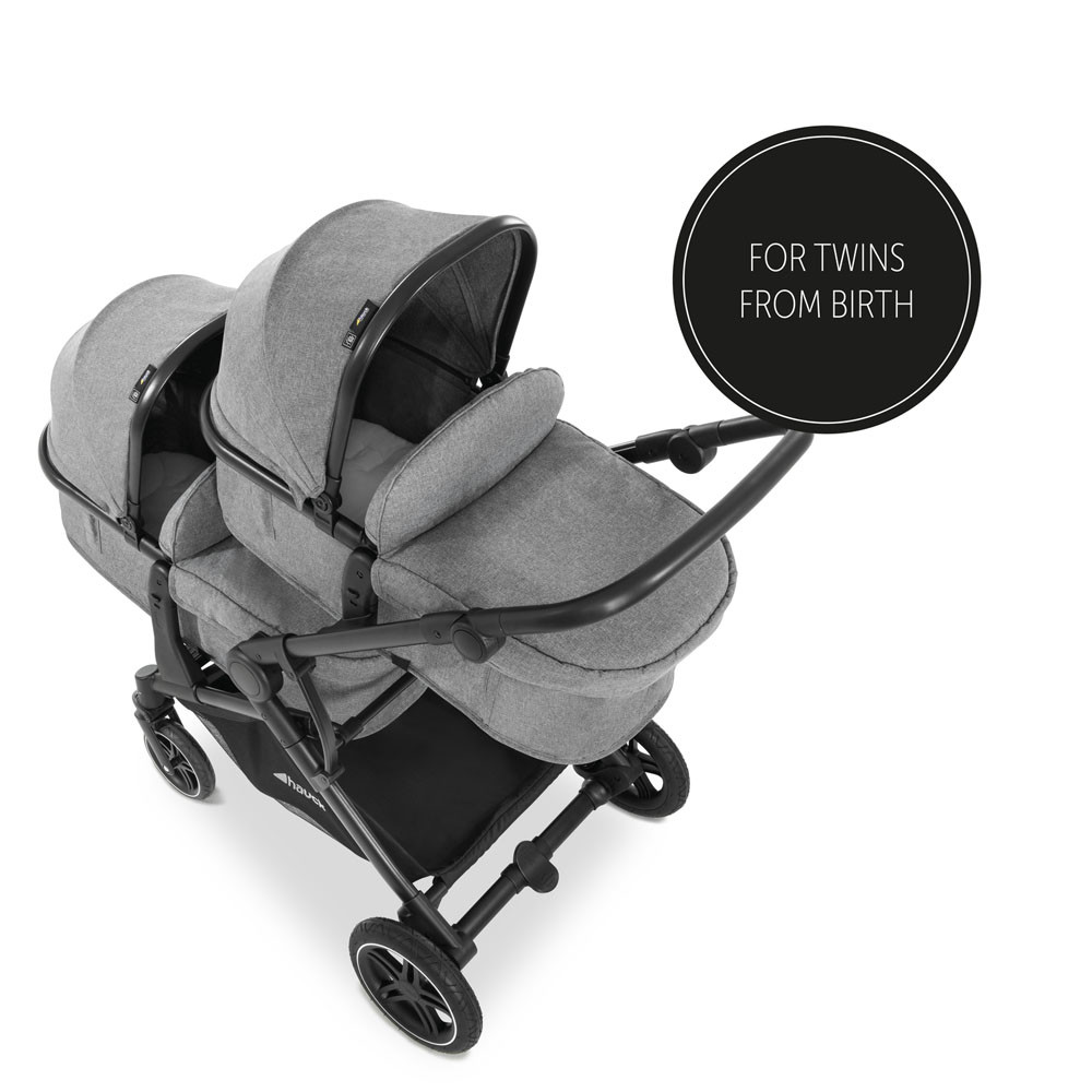 Hauck Atlantic Twin Pushchair Grey Winstanleys Pramworld