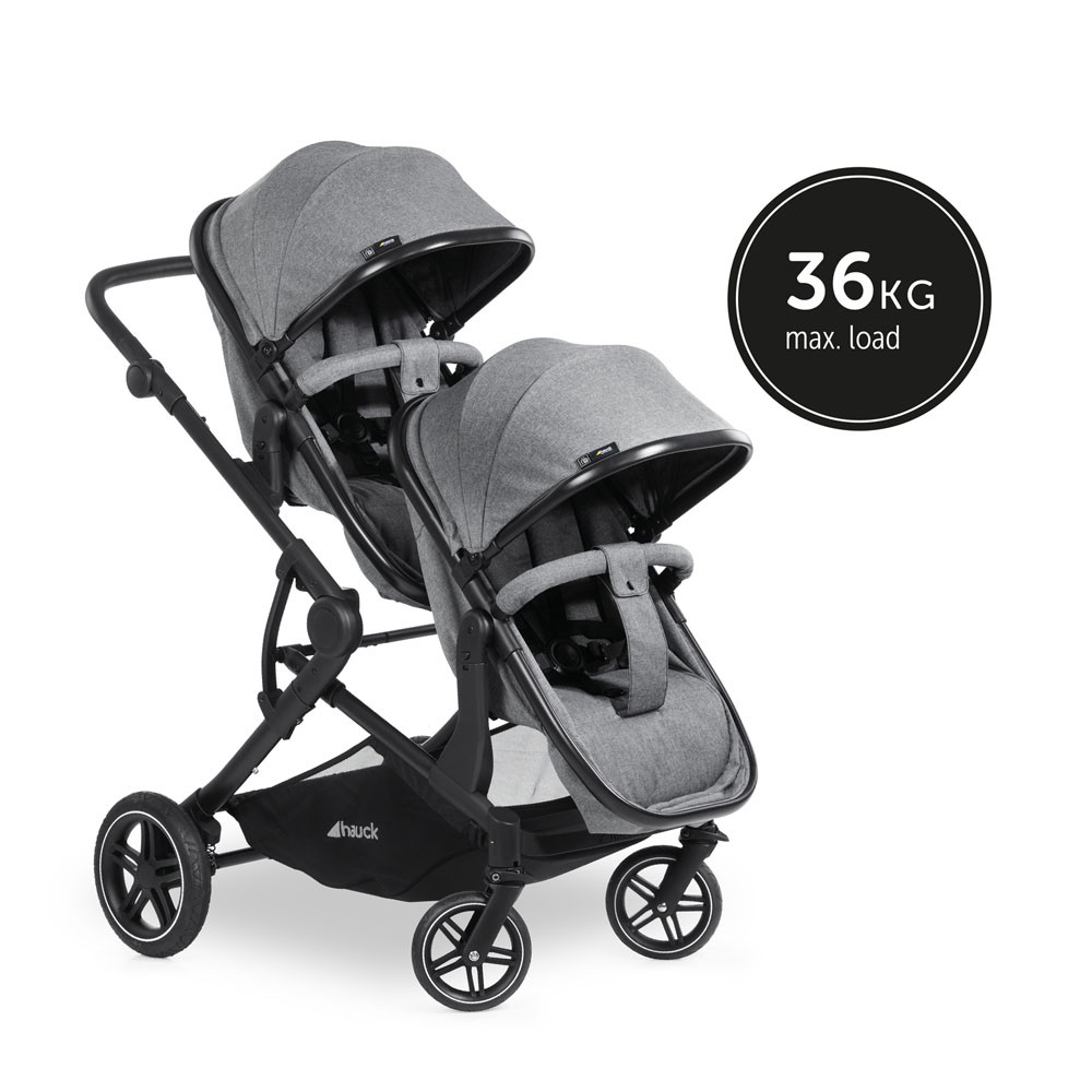 Hauck Atlantic Twin Pushchair Grey Winstanleys Pramworld