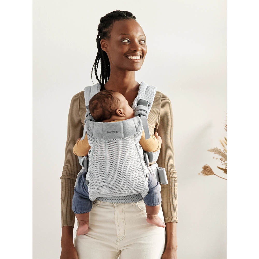 BabyBjorn Baby Carrier Harmony 3D Mesh - Silver | Winstanleys
