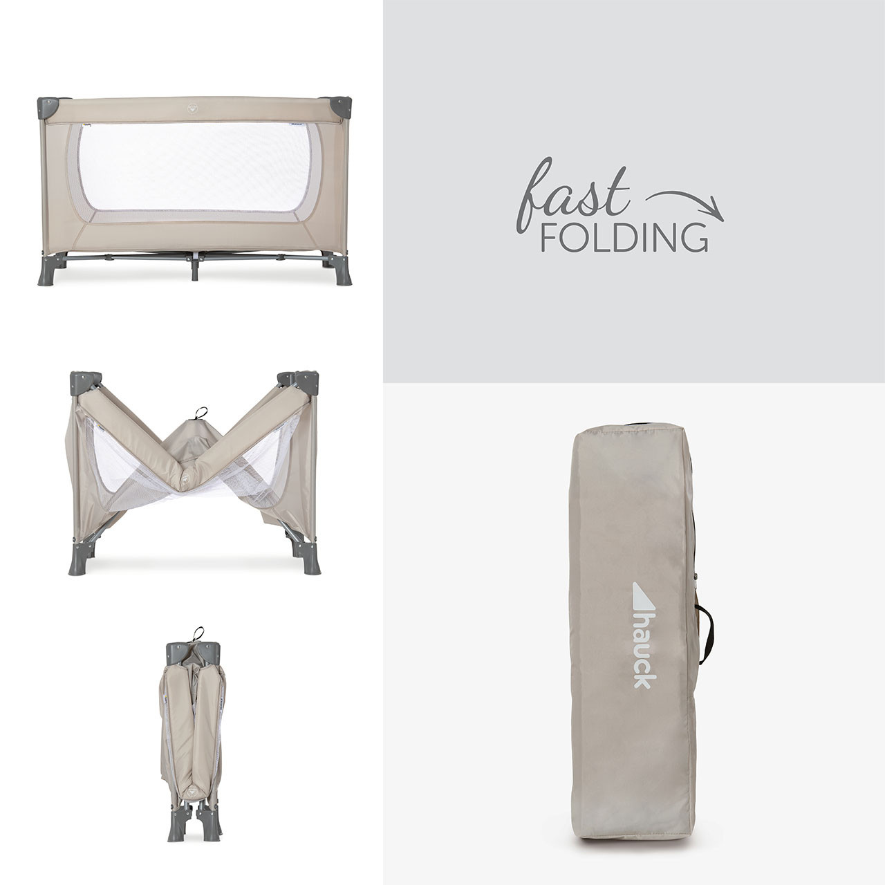 Hauck Dream N Play Travel Cot Beige Winstanleys Pramworld