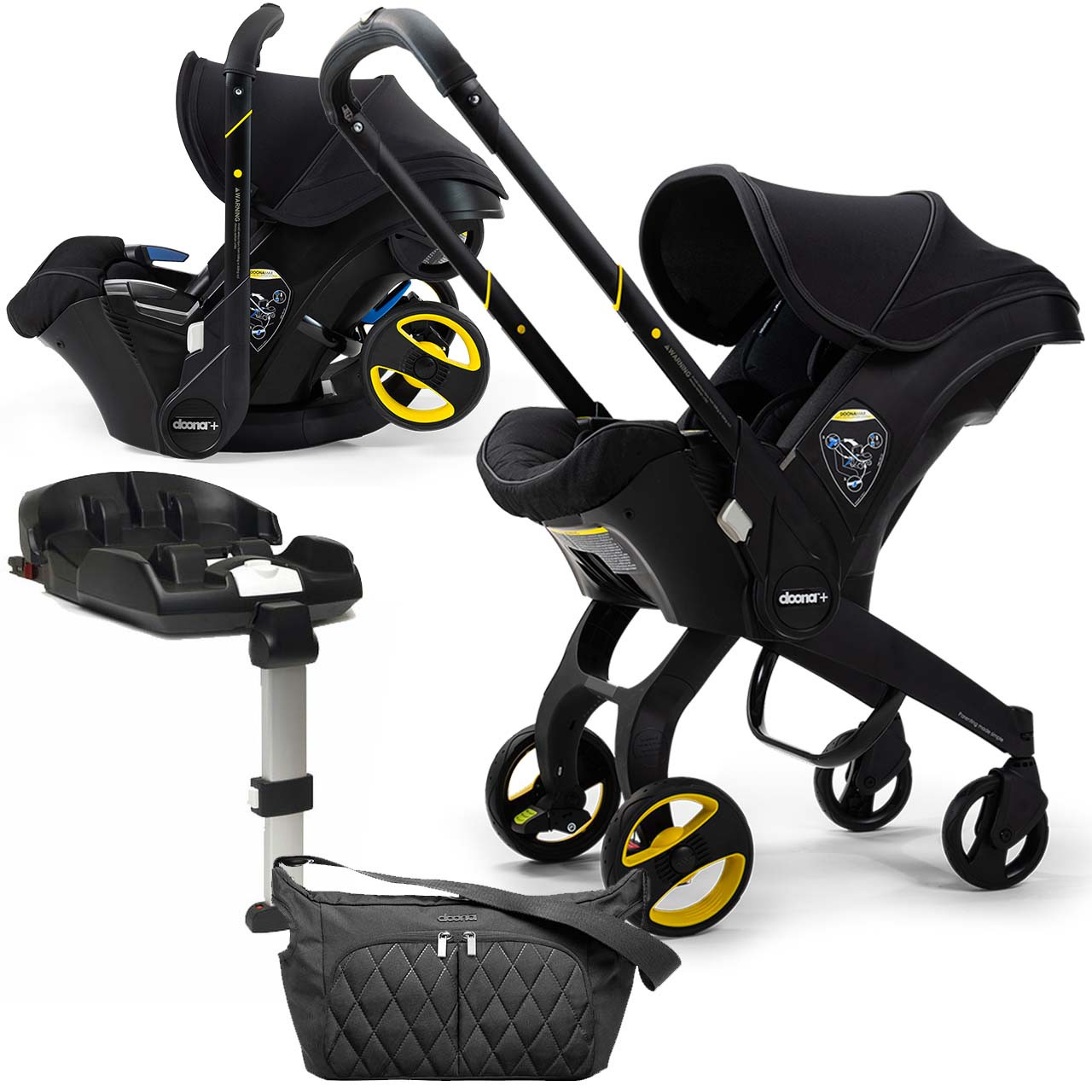 Doona+ Infant Car Seat Stroller Limited Edition + ISOFIX Base - Midnight