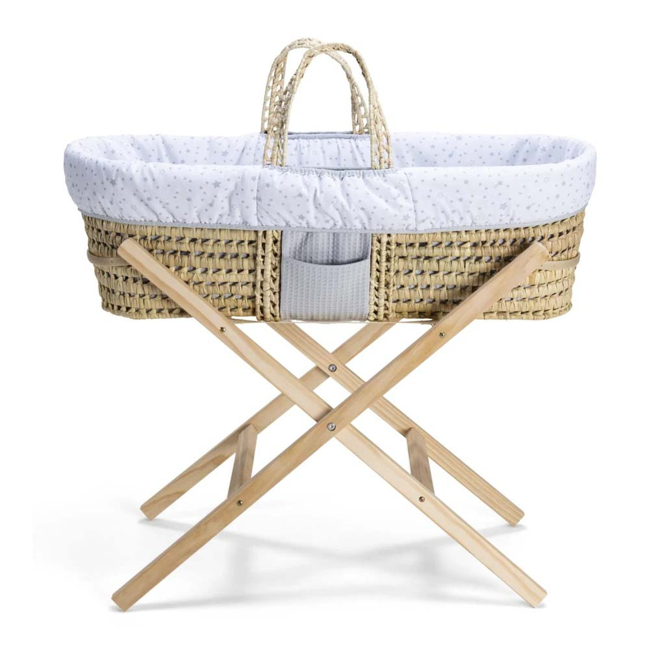 clair de lune moses basket white