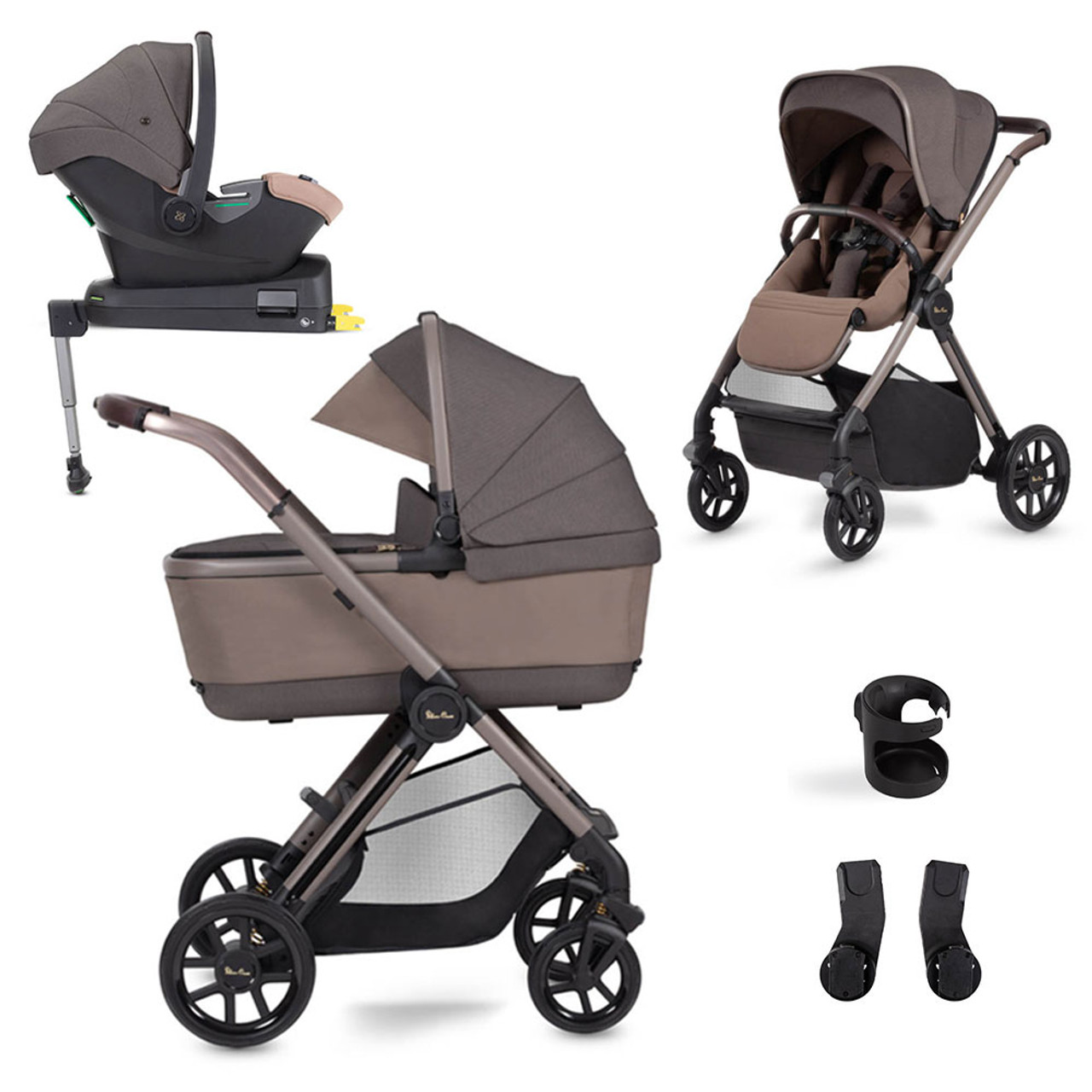 Silver Cross Reef Pram with Travel Pack - Earth