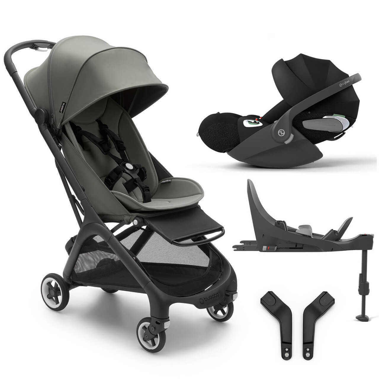 Bugaboo Butterfly Stroller Cloud T Travel System - Forest Green