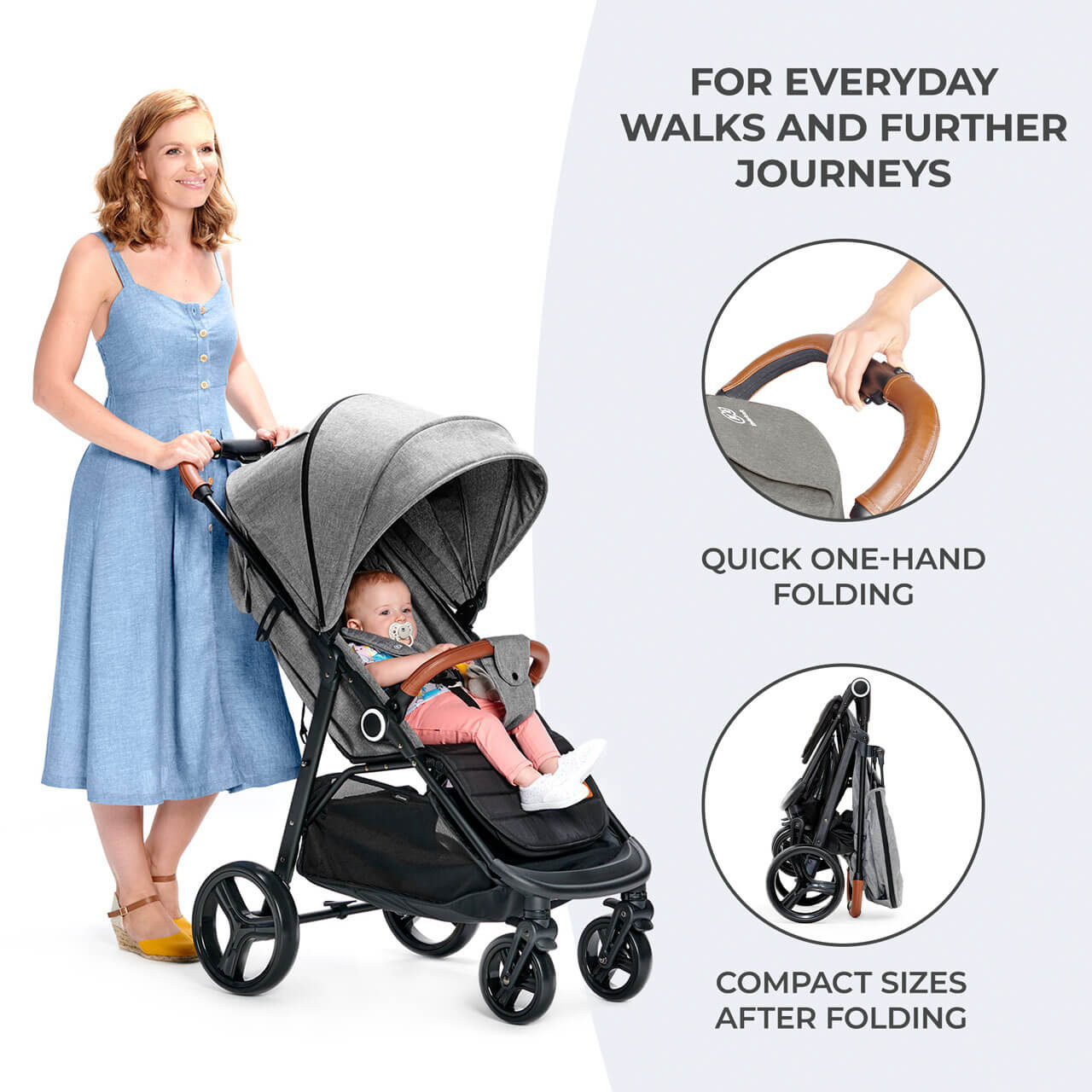 Kinderkraft Nubi2 Compact Fold Stroller