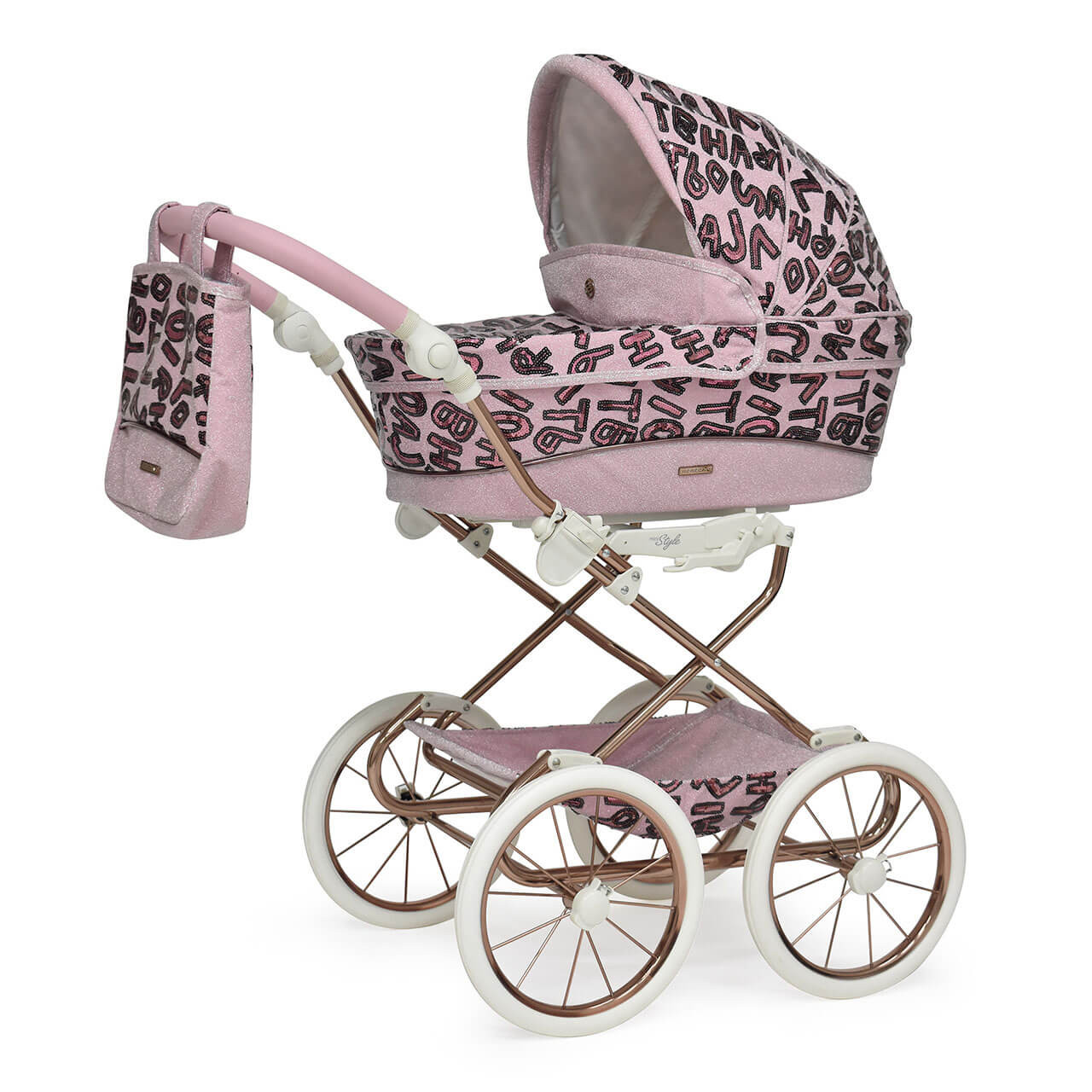 pink and white bebecar pram