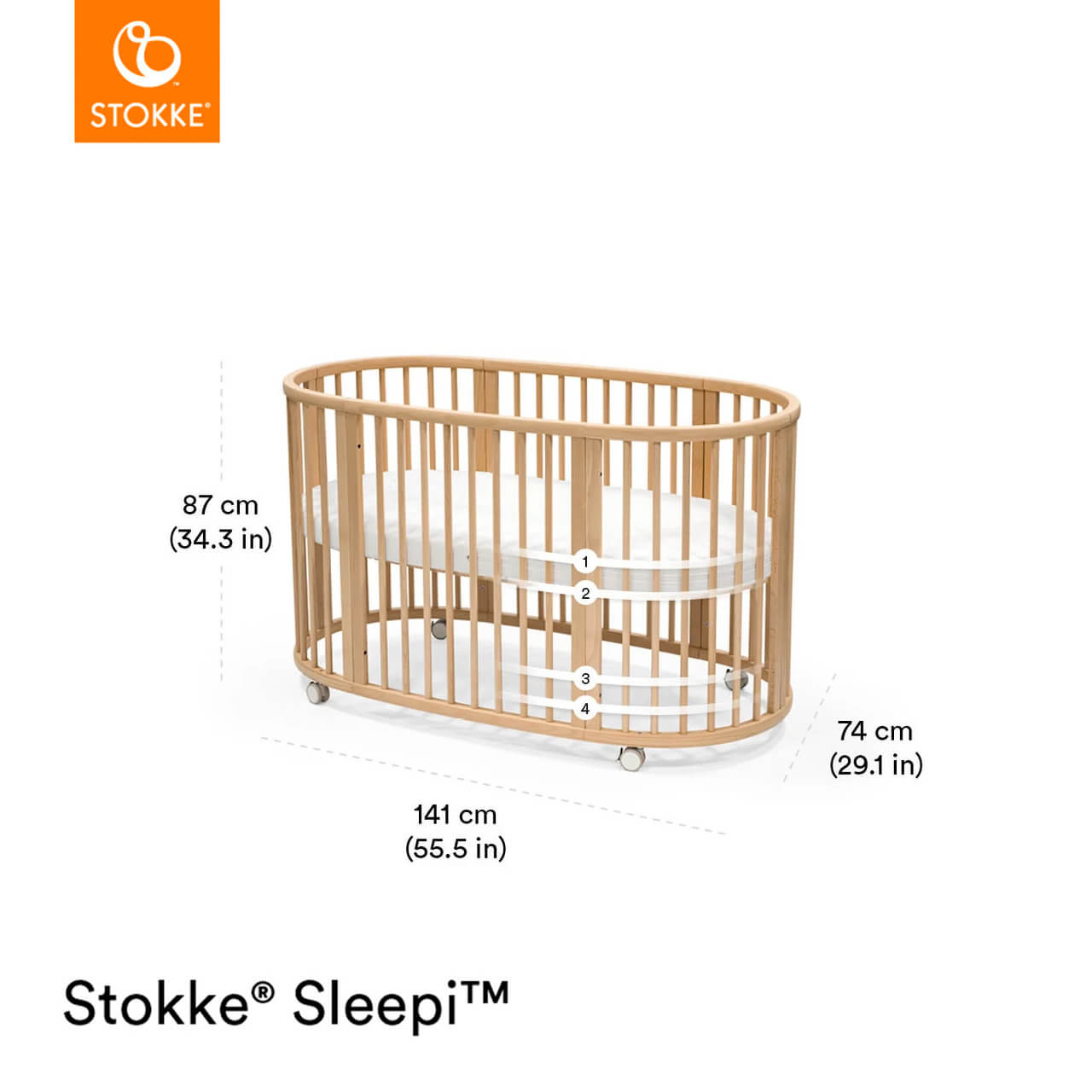 Stokke sleepi hot sale mattress dimensions