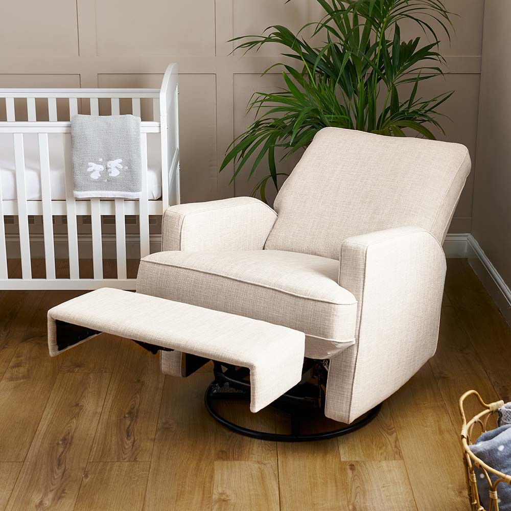 Obaby Madison Swivel Glider Recliner Chair Oatmeal Winstanleys