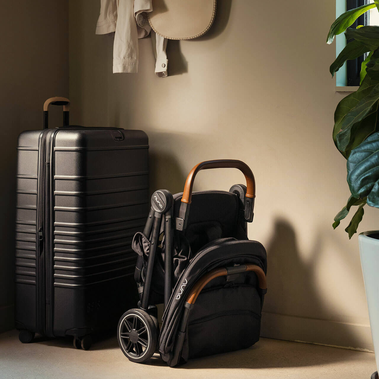 Nuna TRVL Compact Stroller with Raincover & Travel Bag - Caviar