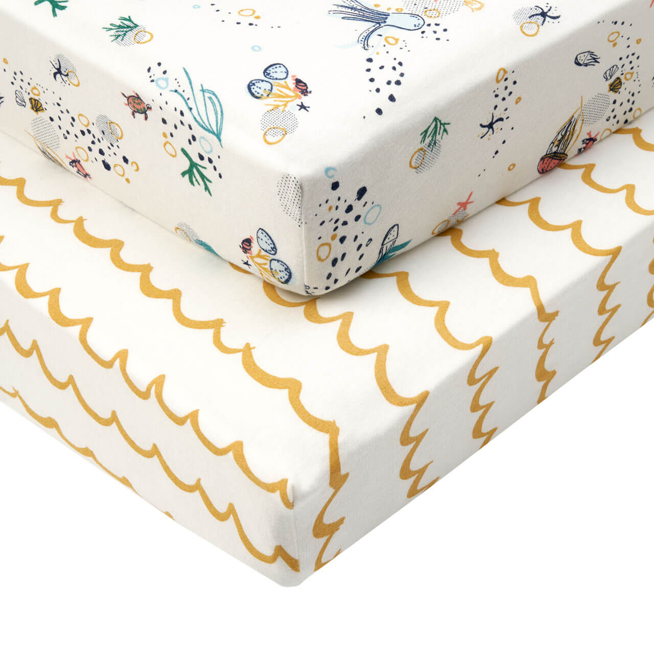 Tutti Bambini Cot Bed Fitted Sheets 2pk Our Planet Winstanleys