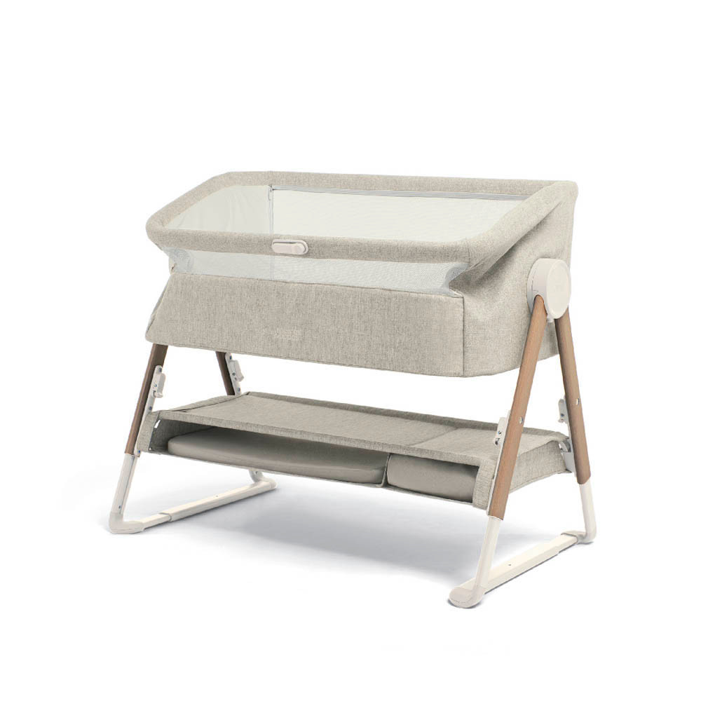 Mamas & Papas Lua Bedside Crib Fawn Winstanleys Pramworld