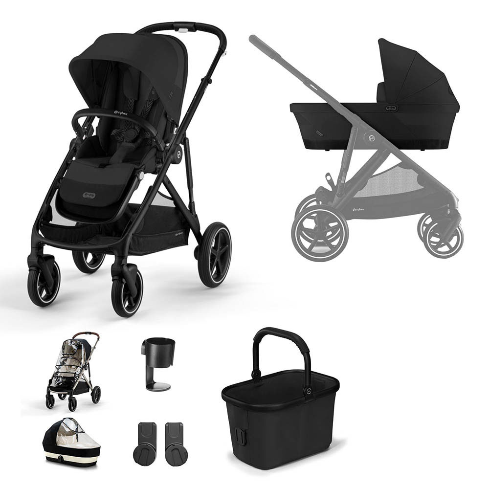 Cybex Gazelle S Black Essentials Bundle - Moon Black | Winstanleys