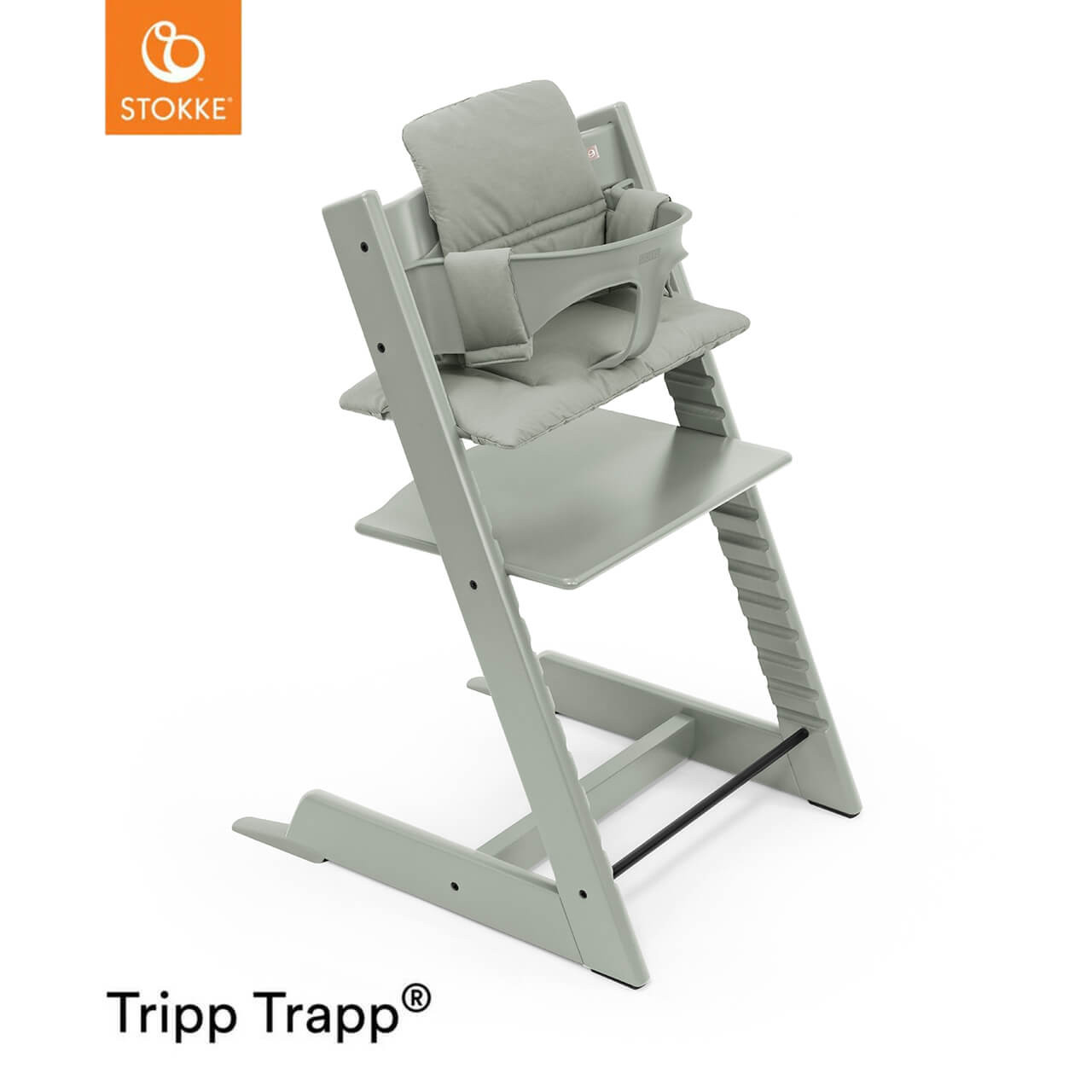 Stokke® Tripp Trapp® Highchair FREE Cushion Baby Set Glacier