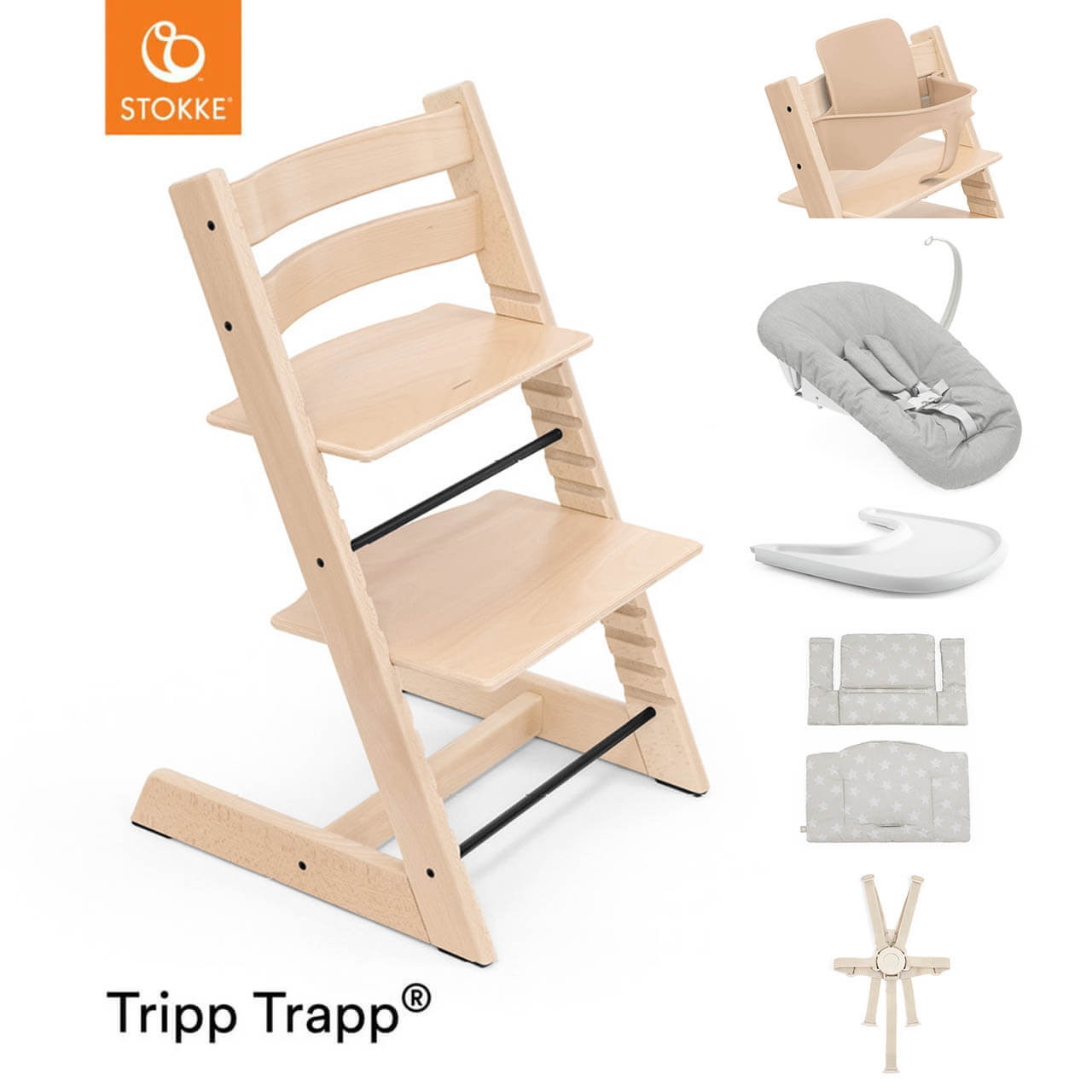 Stokke® Tripp Trapp® Complete Bundle - Beech Natural | Winstanleys