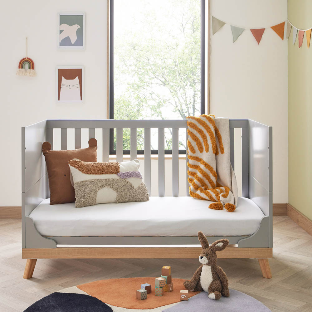 Babymore Mona Cot Bed Grey Winstanleys Pramworld