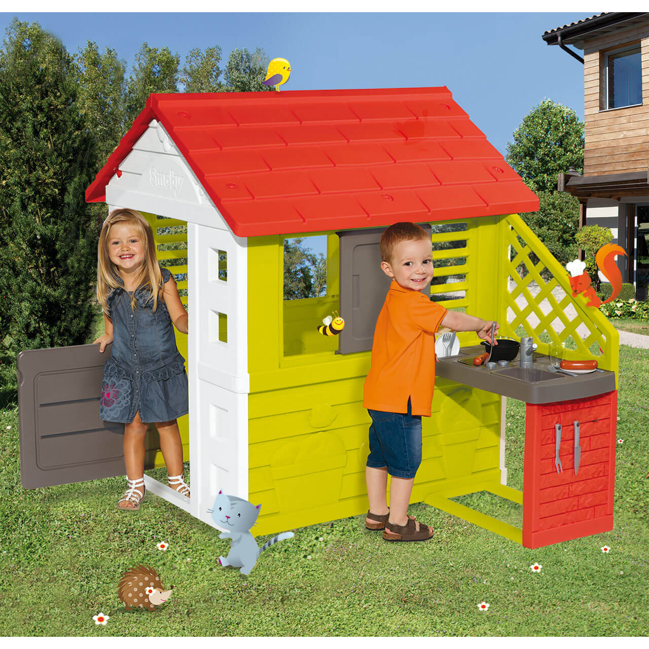 Smoby nature playhouse deals with summer kitchen