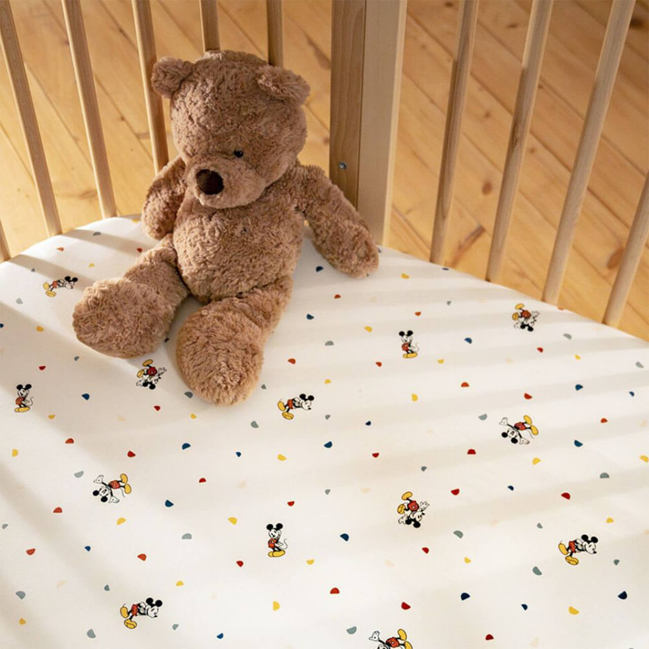 Stokke® Sleepi™ Mini Fitted Sheet V3 - Mickey Celebration
