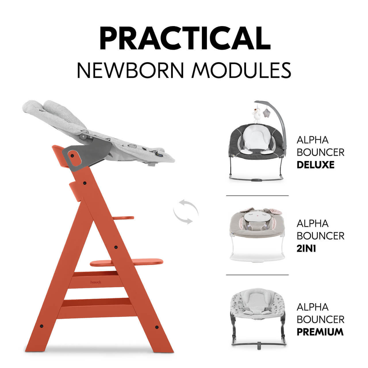 Hauck Alpha+ Wooden Highchair Cork Winstanleys Pramworld