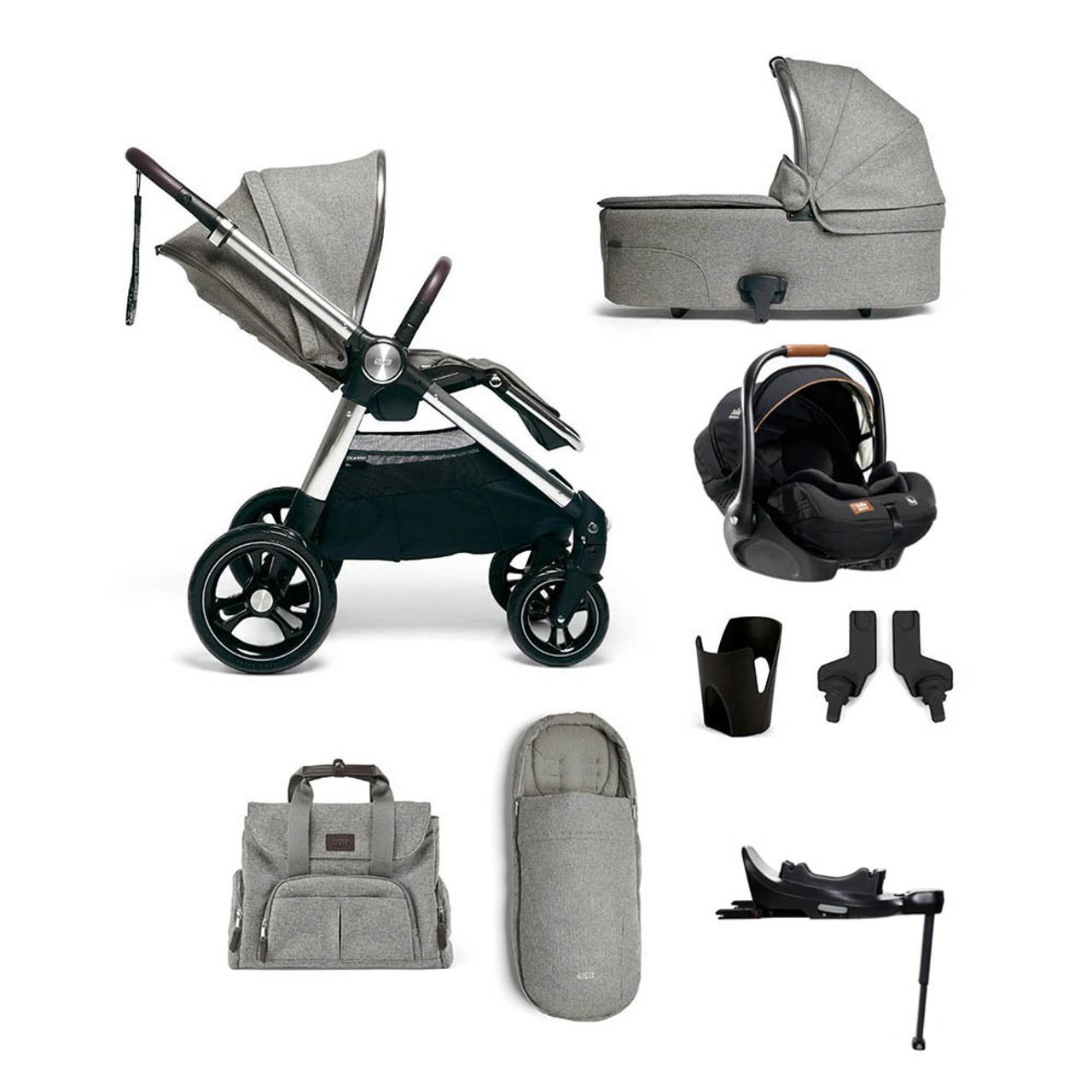 Mamas & Papas Ocarro 8-Piece i-Level Bundle - Woven Grey