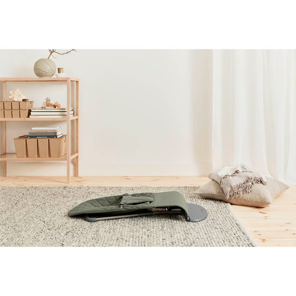 BabyBjorn Bouncer Bliss Woven Classic Quilt Dark Green
