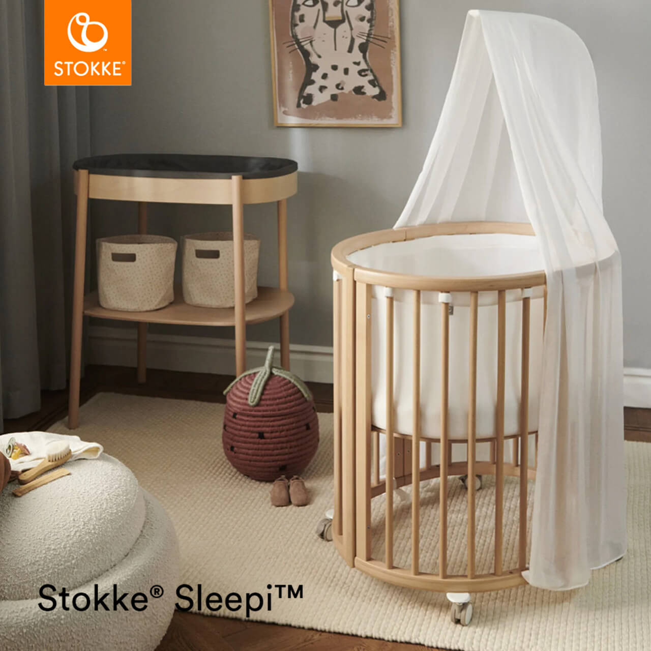 Stokke® Sleepi Mini V3 with Mattress Natural Winstanleys Pramworld