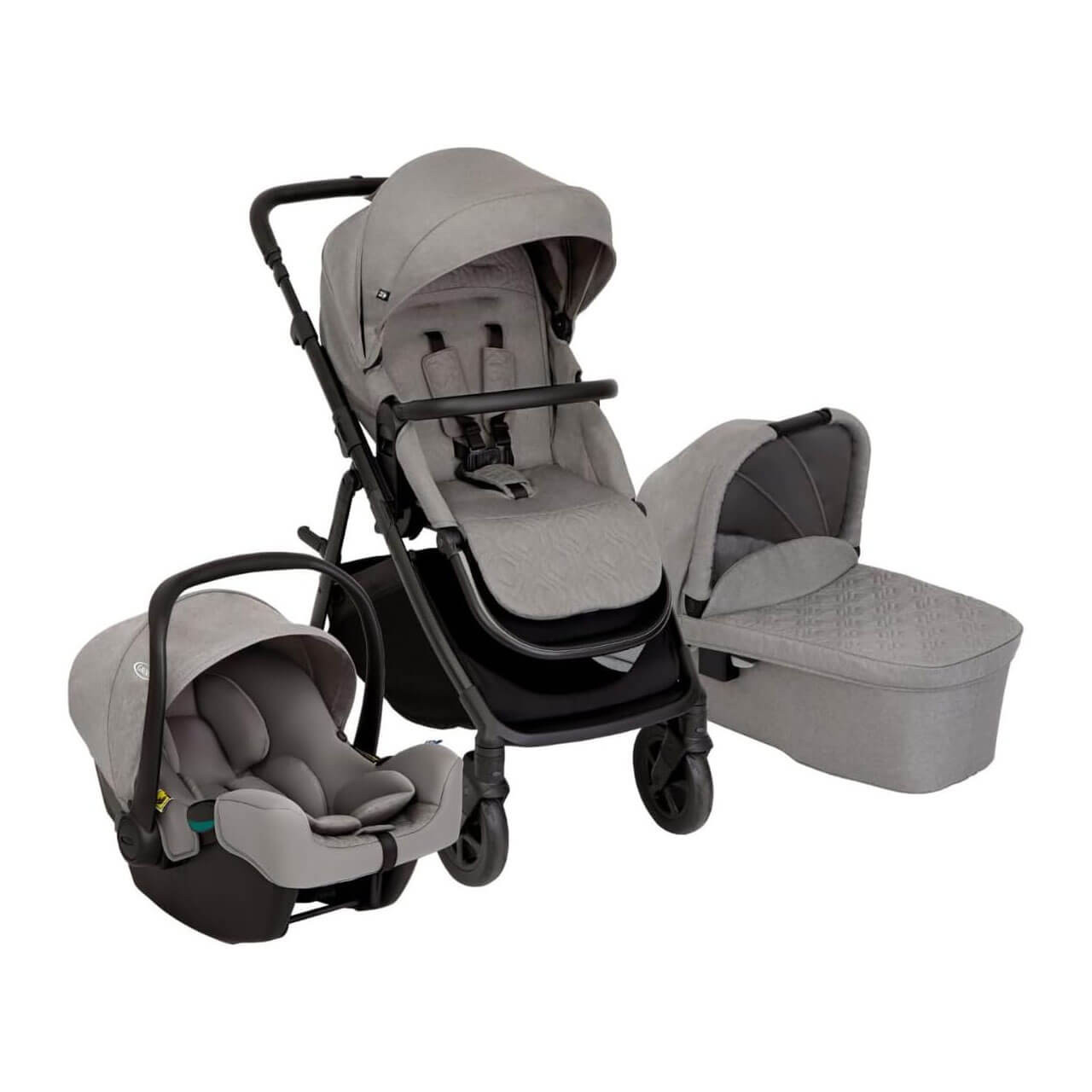 Graco Near2Me DLX 3-in-1 Travel System Ash Winstanleys Pramworld