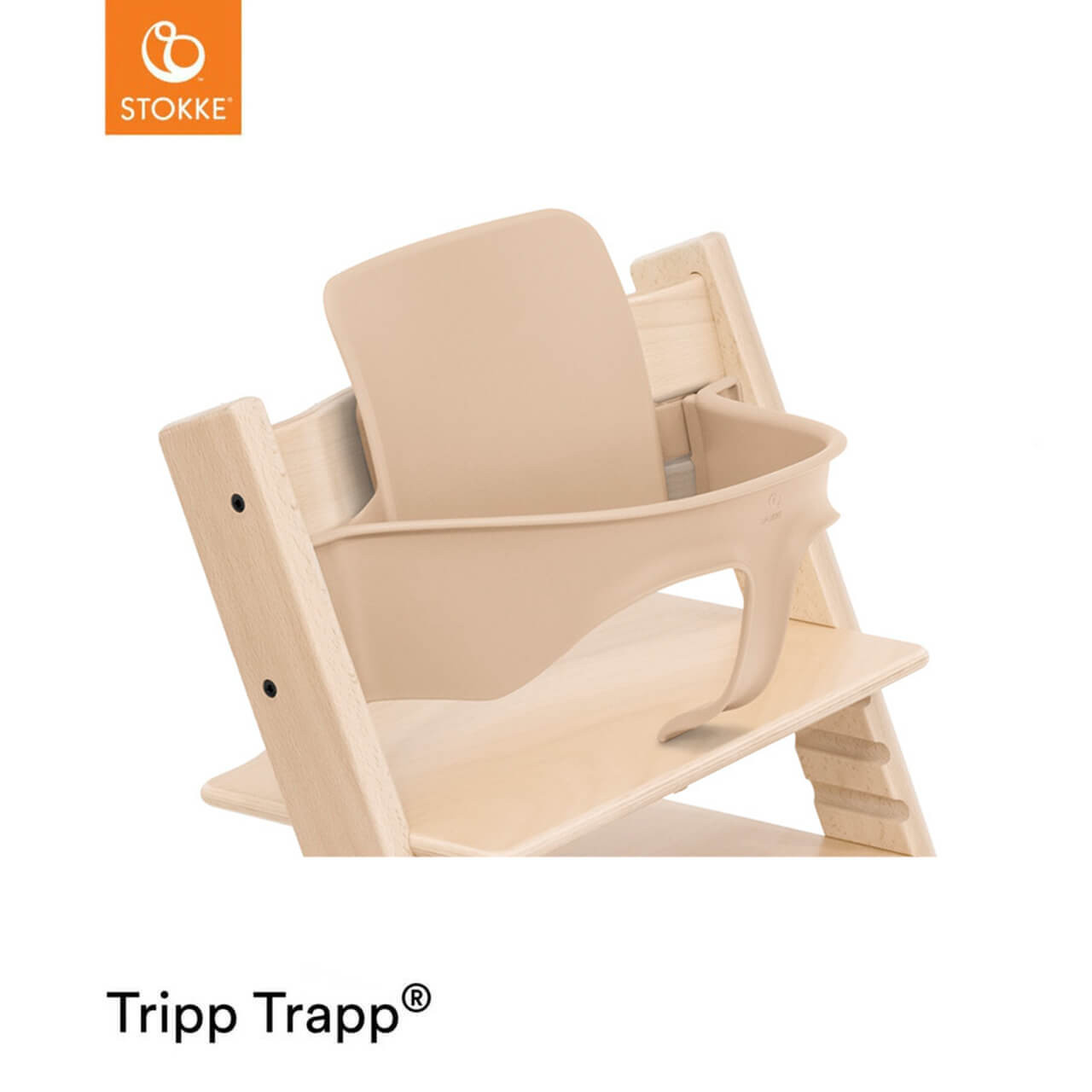 STOKKE TRIPP TRAPP 2脚セット ナチュラルウッド Stokke® Tripp Trapp® Baby Set² - Natural | Winstanleys Pramworld