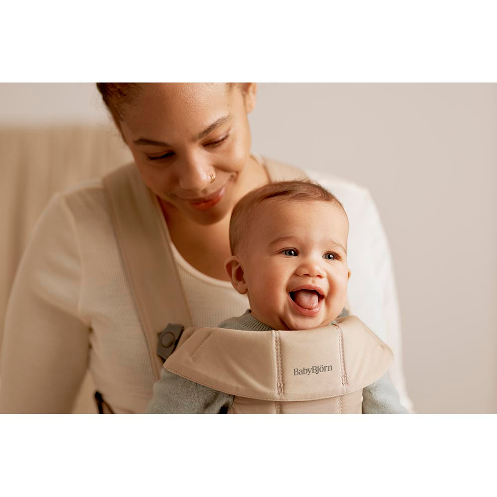 BabyBjorn Baby Carrier Mini Woven - Beige | Winstanleys Pramworld