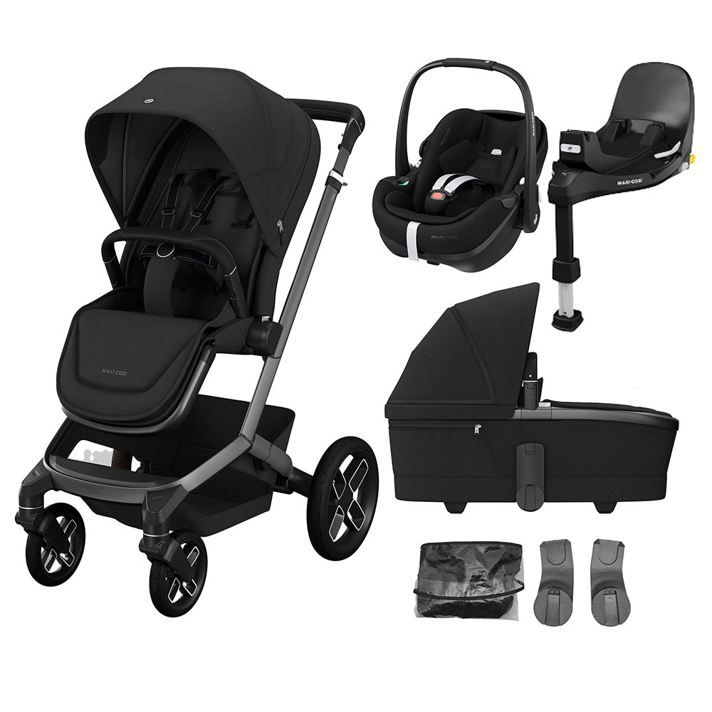 Maxi Cosi Fame Pebble 360 Pro2 Travel System - Twillic Black