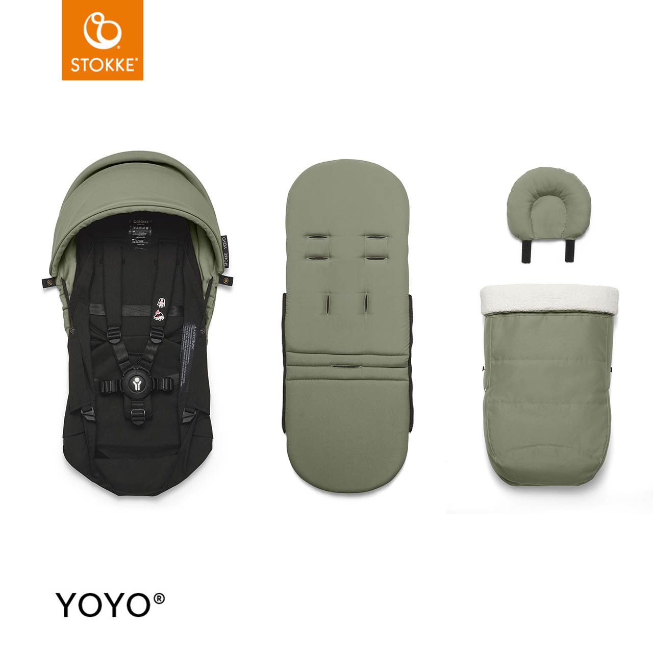 【新品未使用】ストッケYOYO 0+ newbornpack Olive コンパクトベビーカー | ストッケ YOYO³ ベビーカー（生後 6