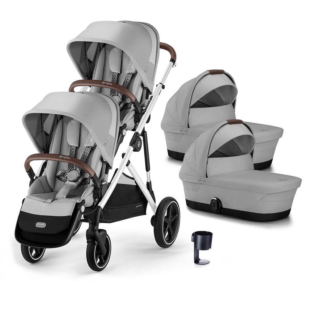 Cybex e-Gazelle S Silver Twin Stone Grey Winstanleys Pramworld