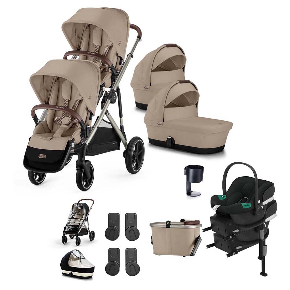 Cybex Gazelle S Taupe Twin Aton B2 Travel System Almond Beige