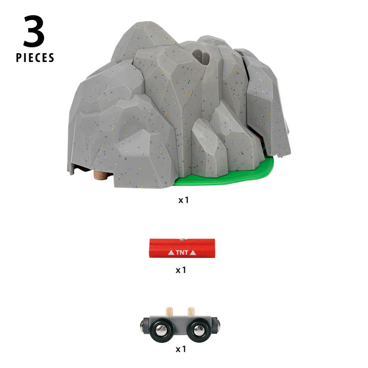 Brio World – 36044 Tunnel Dynamite – Accessoire Train Enfant – 3 Ans – Explosion Montagne