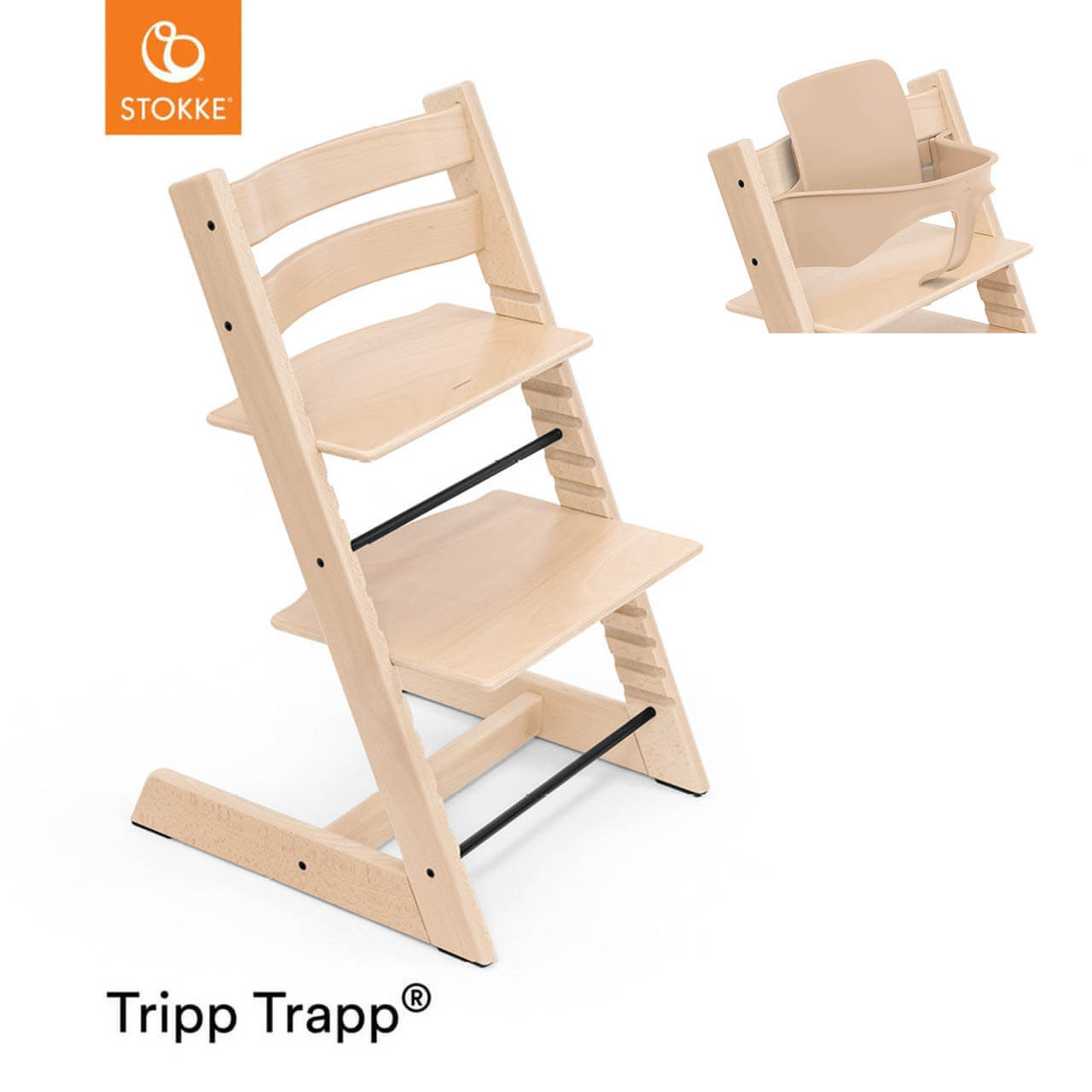 Stokke® Tripp Trapp® Highchair + Baby Set - Beech Natural