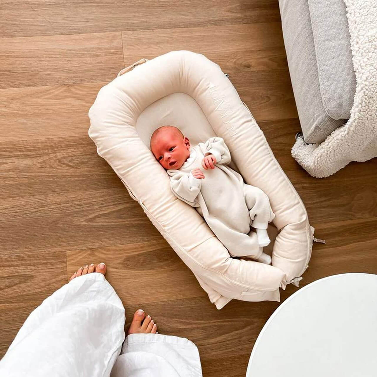 Dock A Tot Cover Dockatot Deluxe+ Nestje Sand Chambray Baby Nest Cover Fits Docktot Deluxe+ (the Jungle Collection