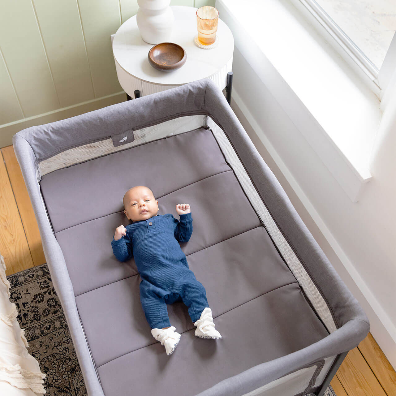 Joie Amigo Travel Cot - Thunder | Winstanleys Pramworld