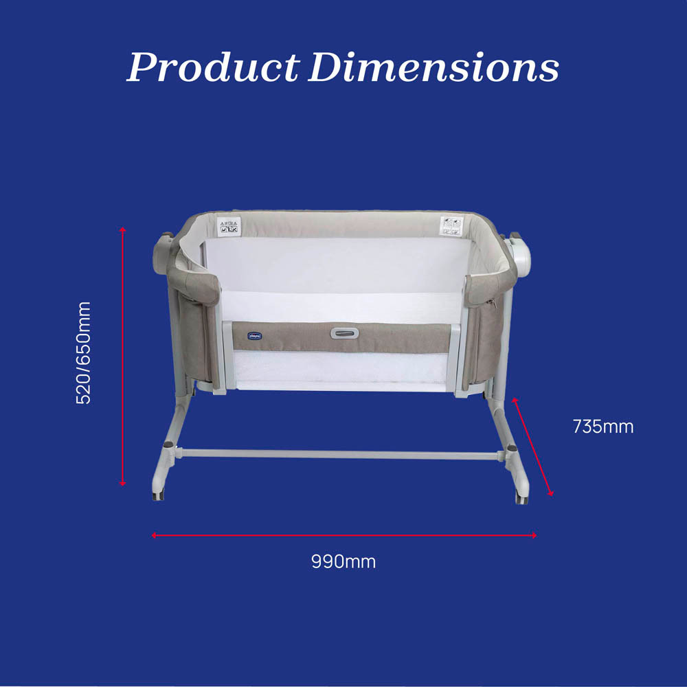Chicco Next 2 Me Magic Evo Bedside Crib - Desert Taupe Chicco Next 2 Me Magic Evo Bedside Crib - Desert Taupe