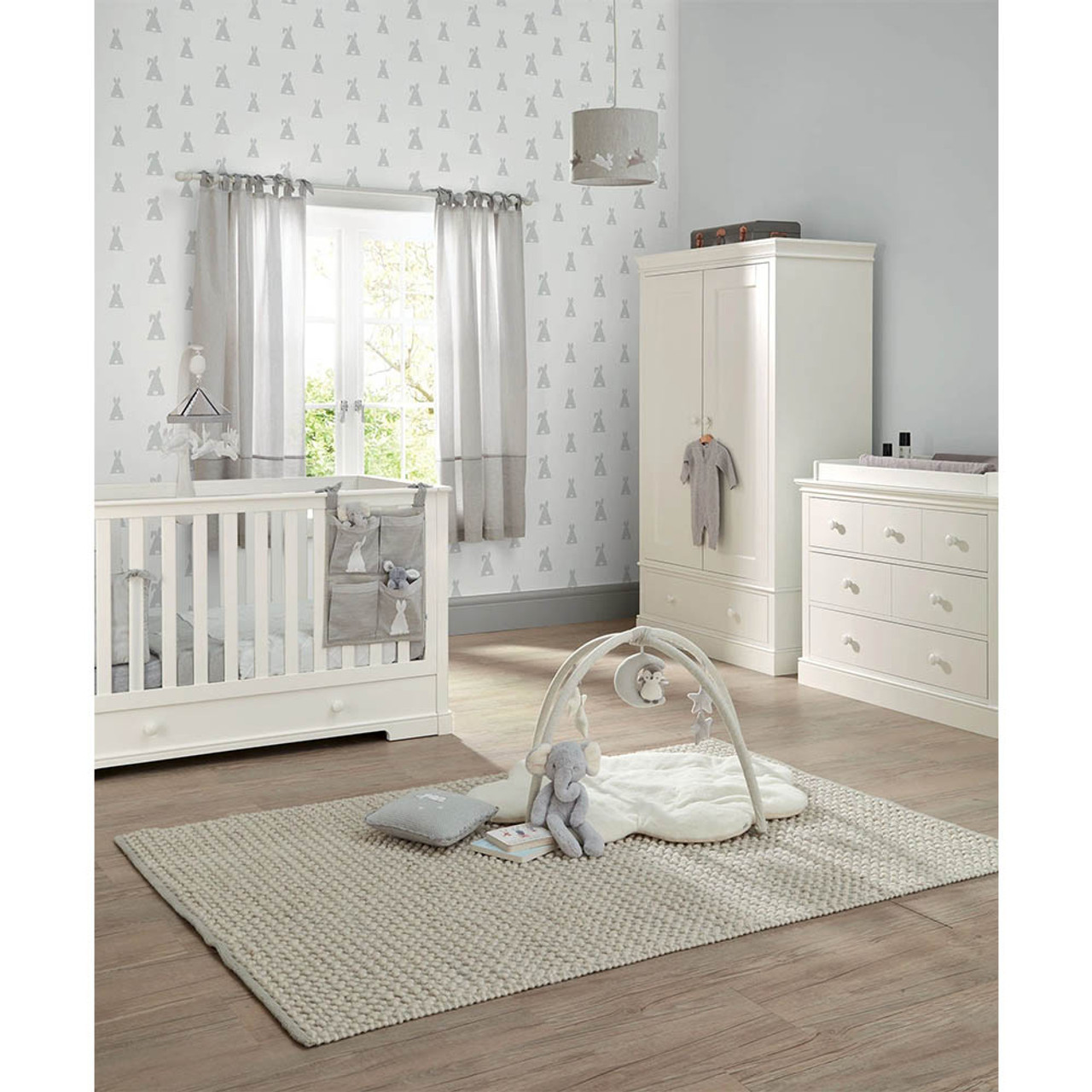 Mamas Papas Oxford 3-Piece Range FREE Mattress White