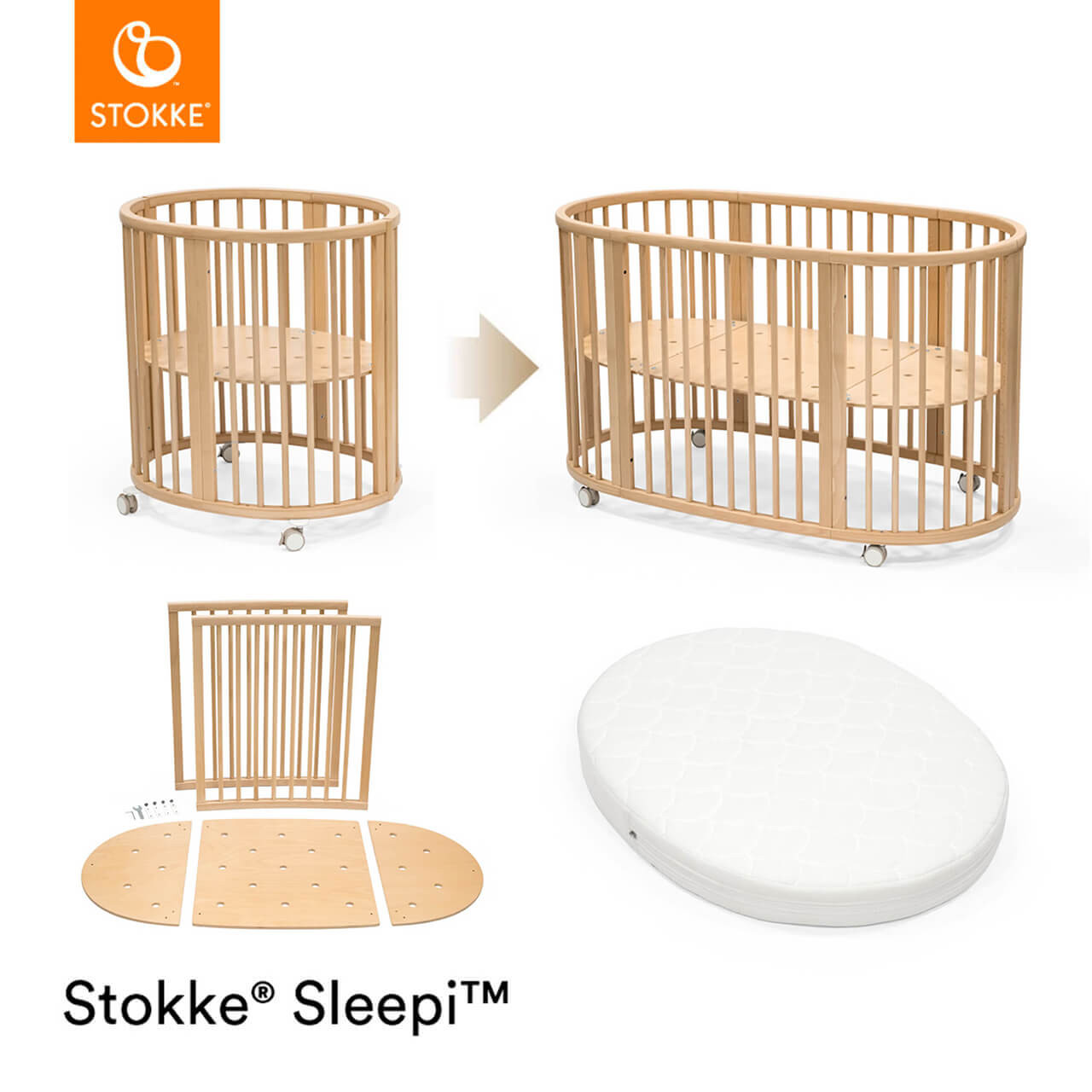 Stokke® Sleepi™ Mini Bed Bundle V3 Natural Winstanleys Pramworld