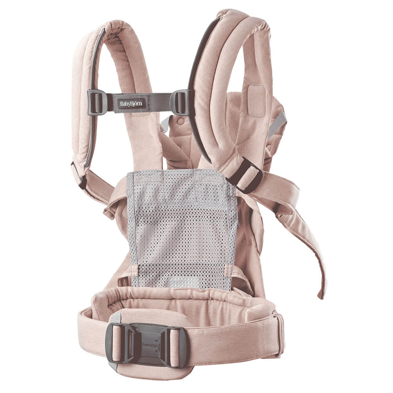 Babybjorn Baby Carrier Harmony Woven Melange - Light Pink
