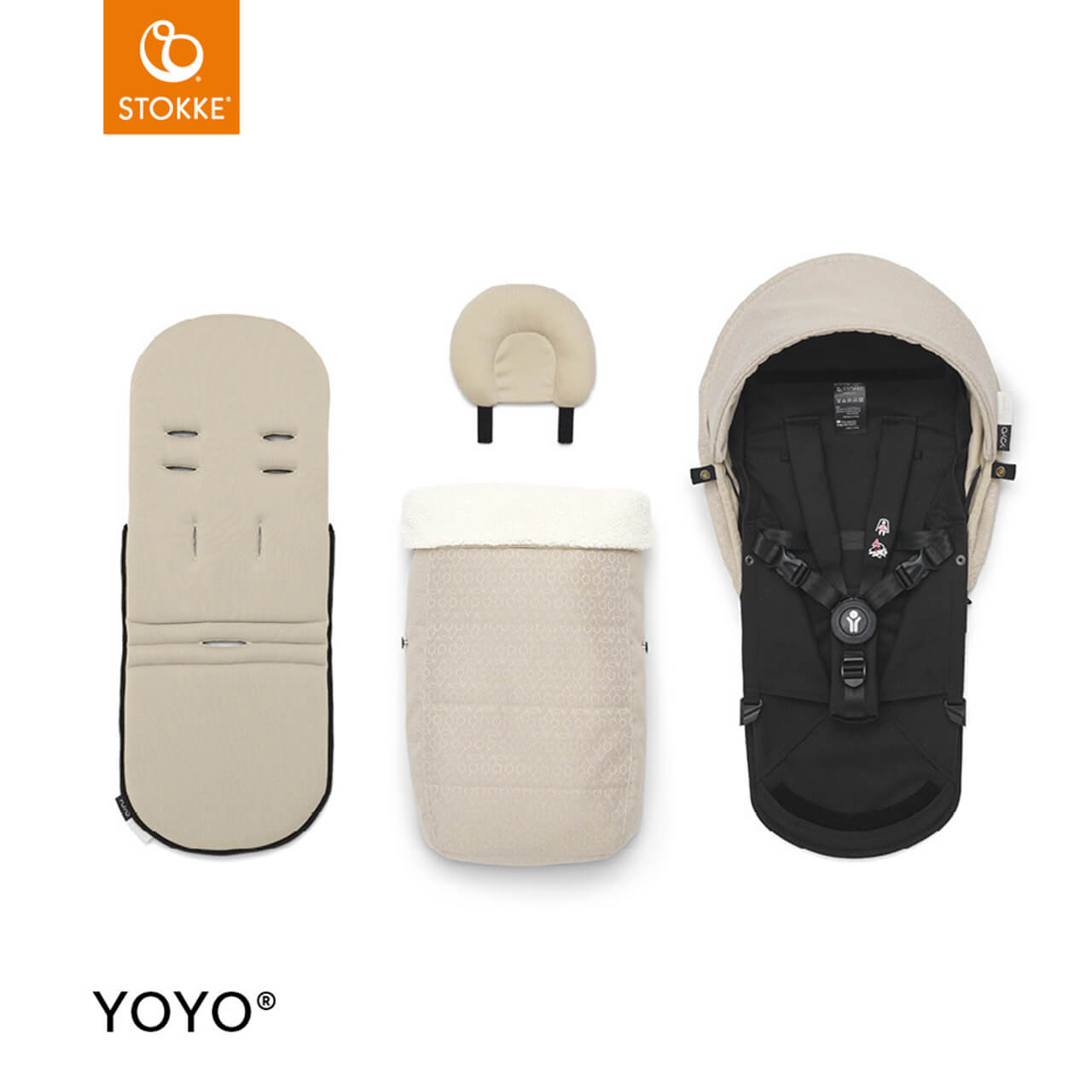 ✩新品✩STOKKE yoyo×Bonpont Newborn Pack Stokke® YOYO® 0+ Newborn Pack - Bonpoint Beige | Winstanleys Pramworld