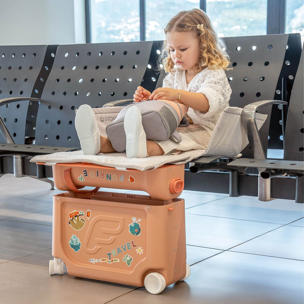 Stokke® JetKids™ BedBox™ - Coral Pink | Winstanleys Pramworld