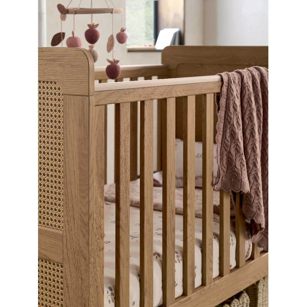 Mamas Papas Esna 3-Piece Range FREE Mattress Rattan/Oak - Main Image