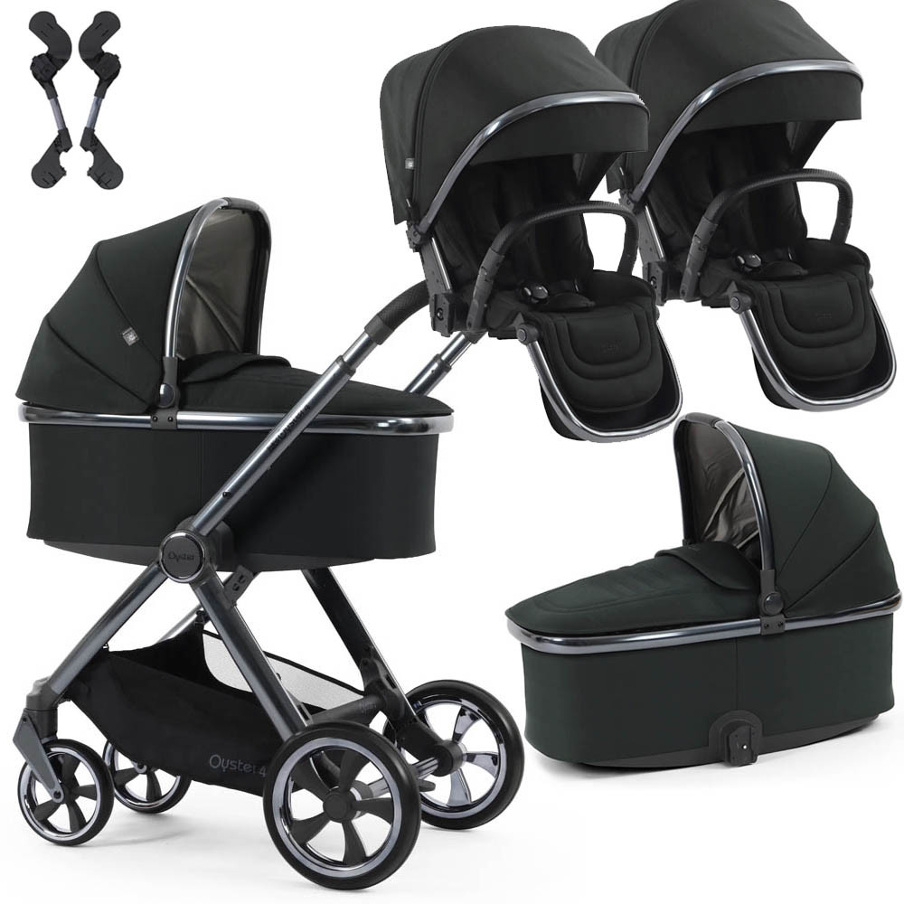Oyster Twin Pushchair Black Olive Winstanleys Pramworld