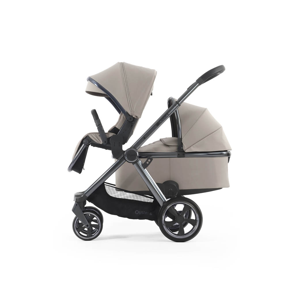 Double Stroller Oyster Tandem Pram Oyster Twin Pushchair Stone